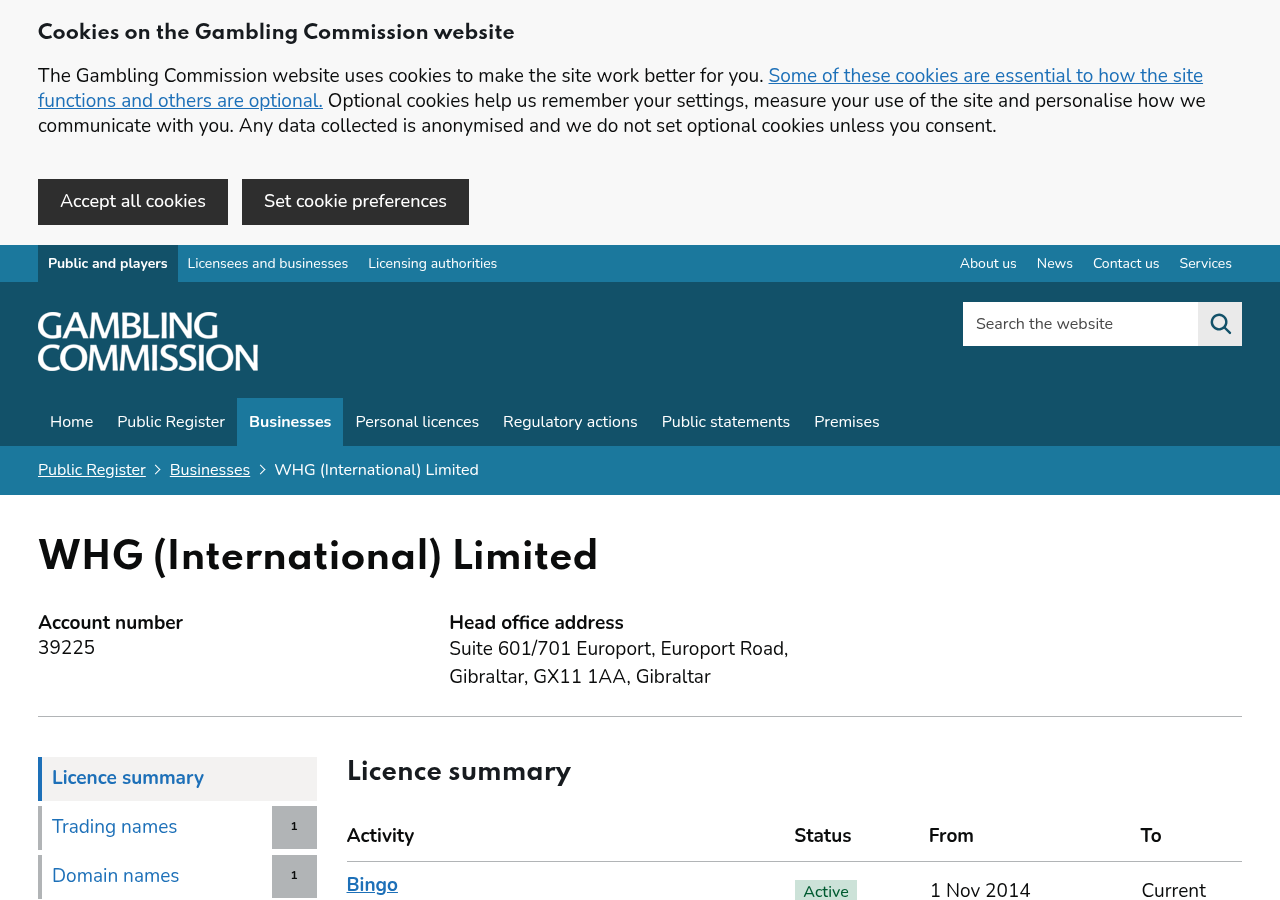 ملخص إجازة WHG International Limited